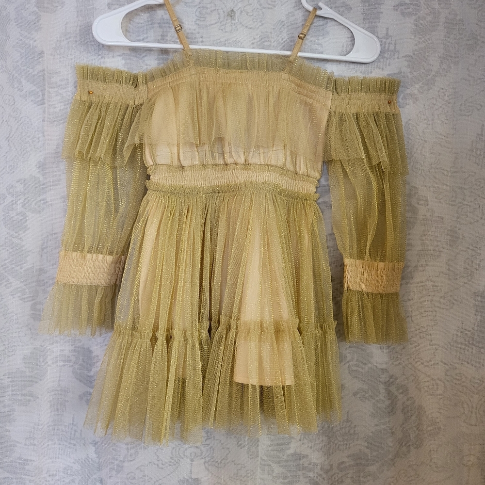 Ooh! La La Couture Girls Gold Sparkle Every Dress Size 5 and 4T - Picture 11 of 16